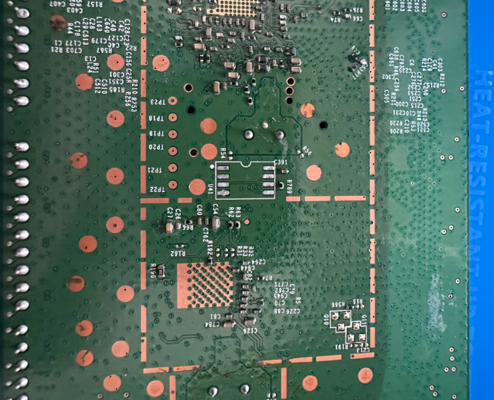 SOIC-8 flash chip removed from the board